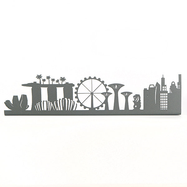 Singapore Skyline - Charcoal