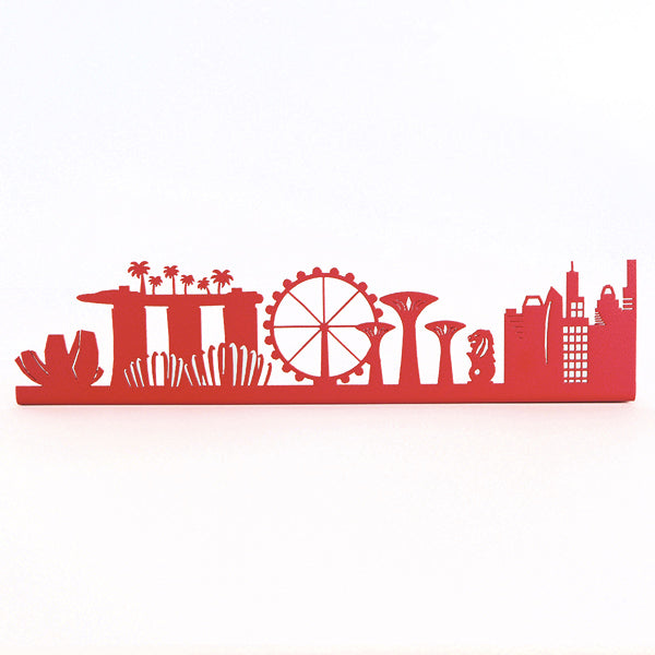 Singapore Skyline - Red