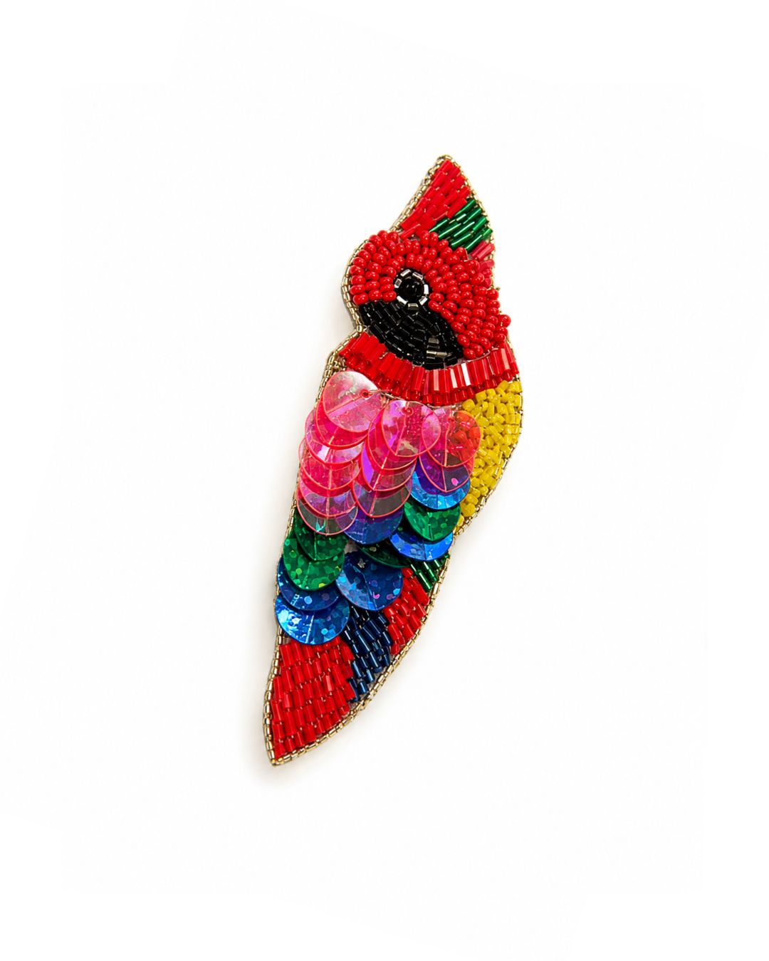 Brooch - Red Macaw
