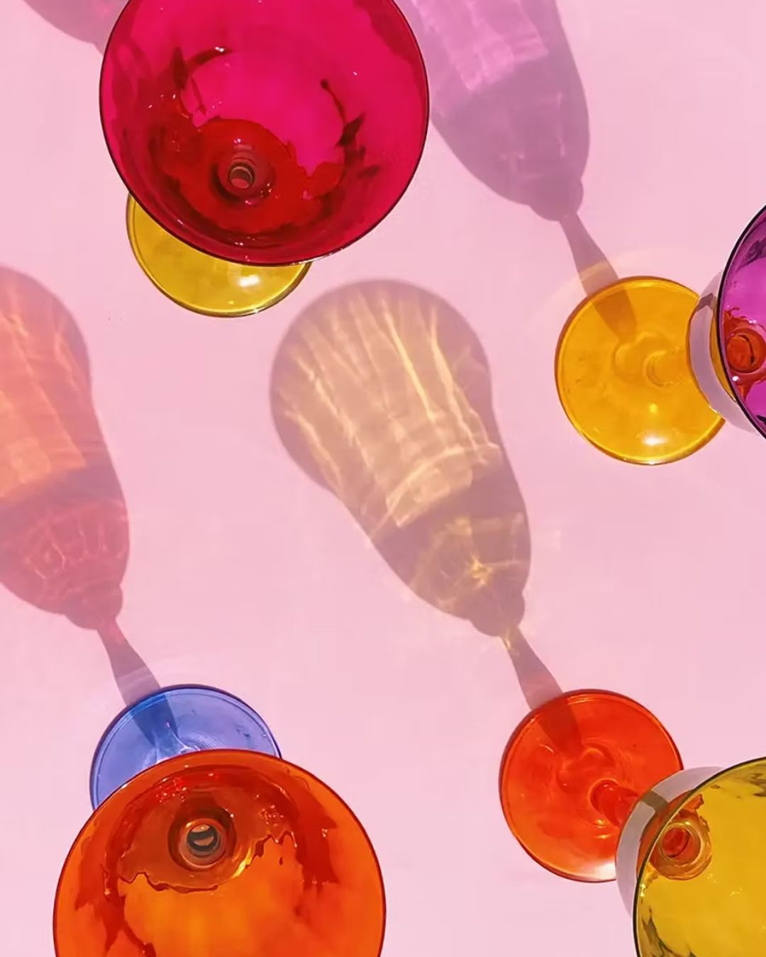 Multicoloured Wine Glasses (Set of 4)