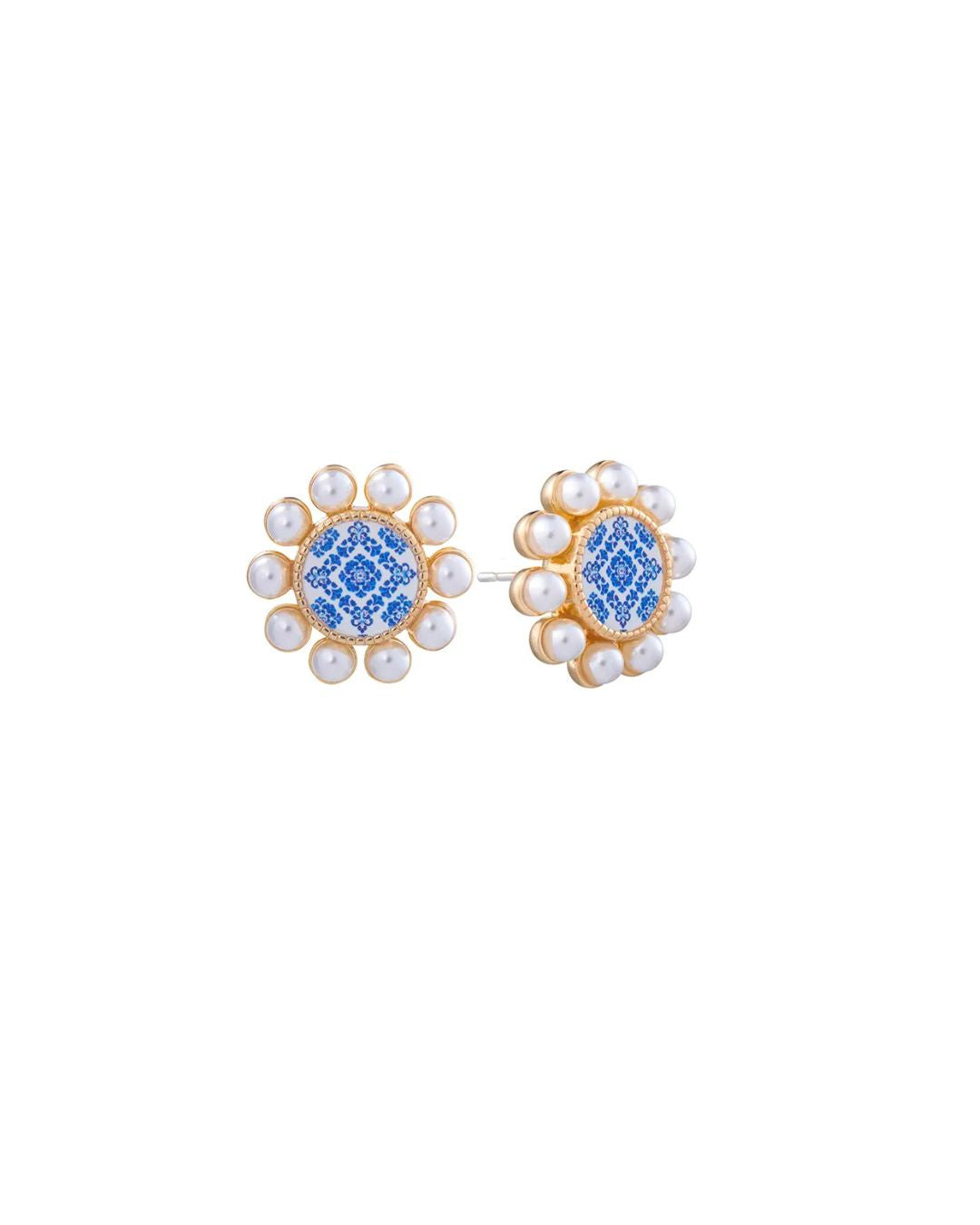 Elysian Pearl Stud Earrings - Celestial