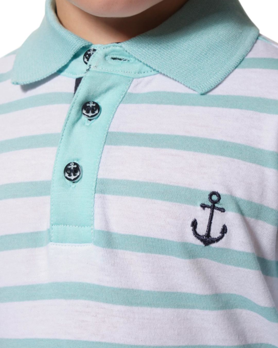 Liven Polo Shirt Boy- Aqua