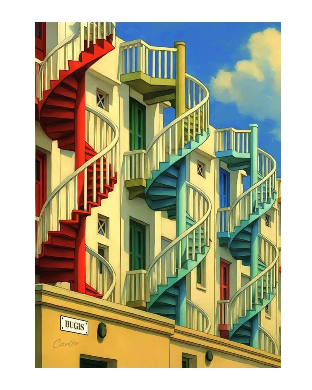 Singapore Bugis Spiral Staircase premium