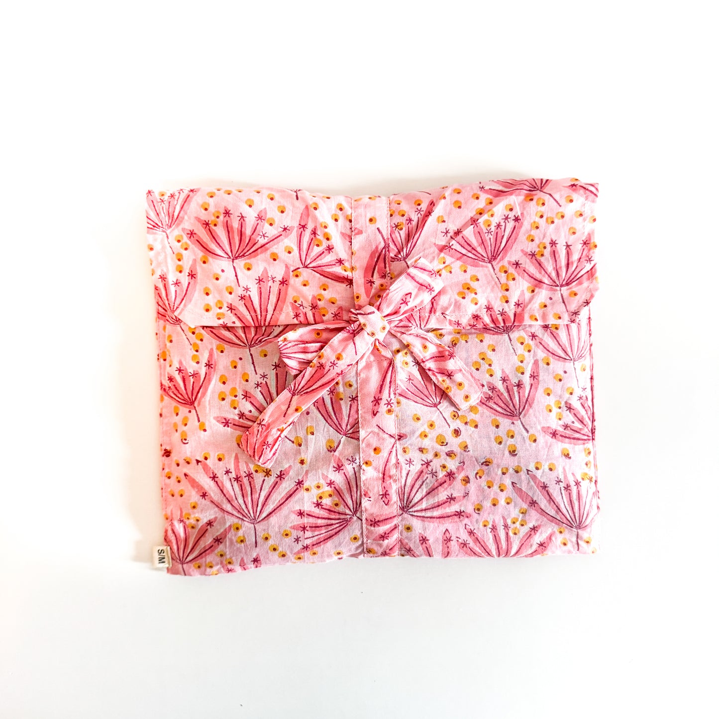 Block Print Short Sleeve Pyjamas - Pink Dandelions