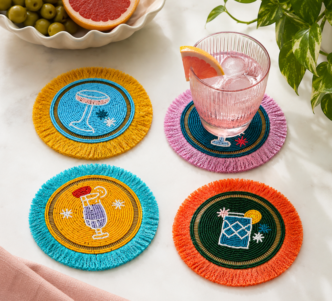 Sunset Spritz Beaded Coaster
