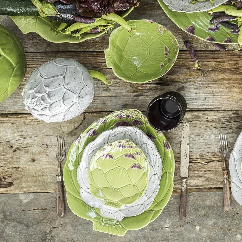Artichoke Green Bread Plate - Bordallo Pinheiro
