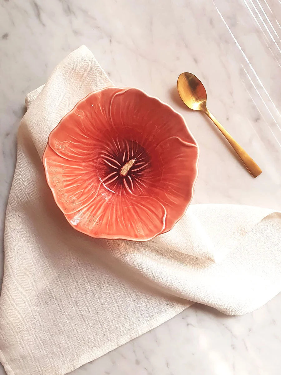 Maria Flor Dessert Bowl Hollyhock - Bordallo Pinheiro