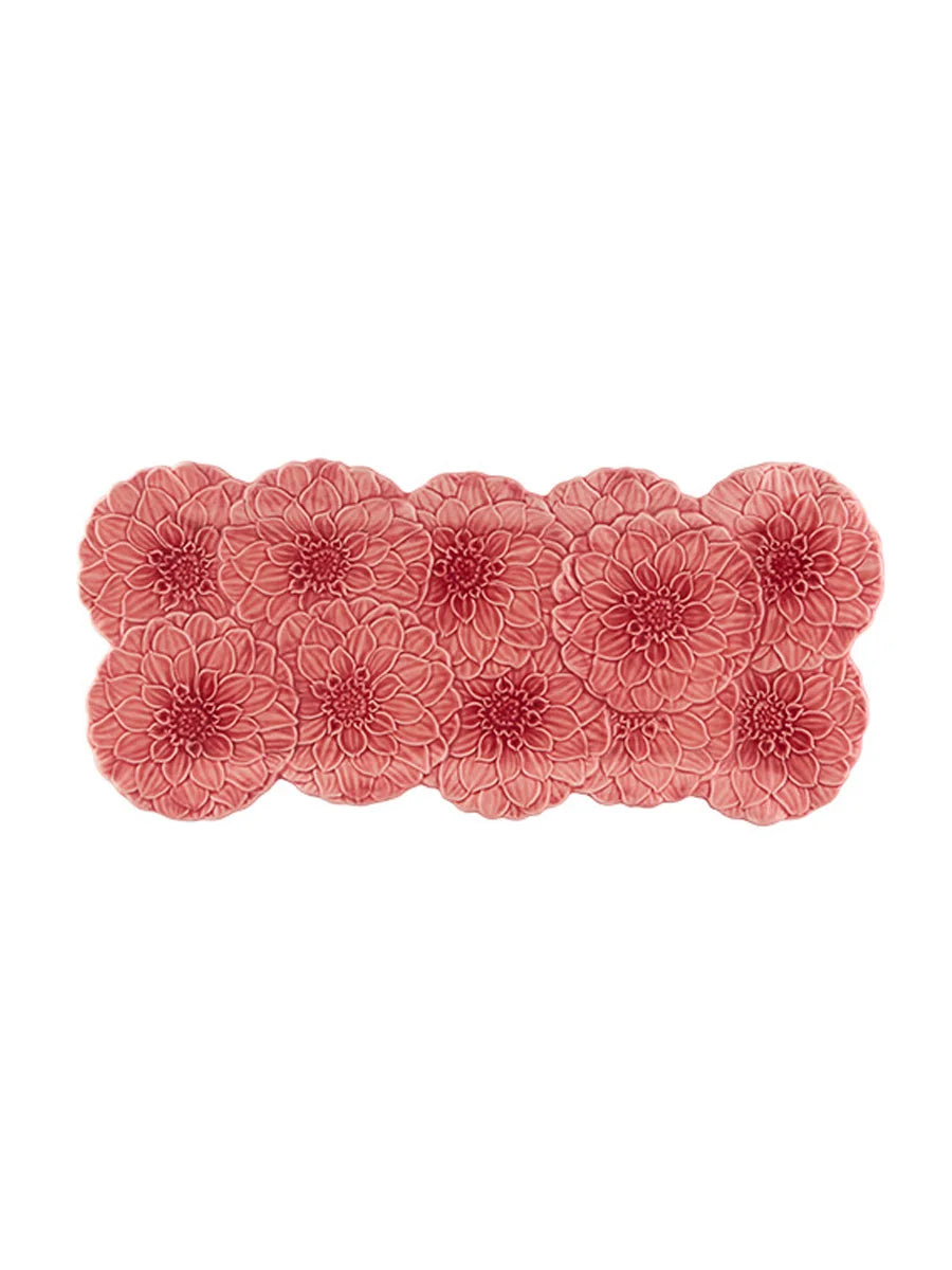Maria Flor Cake Tray 47 cm, Dahlia Rosa - Bordallo Pinheiro