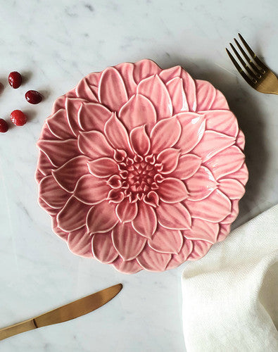 Maria Flor Dessert Plate Dahlia Rosa - Bordallo Pinheiro