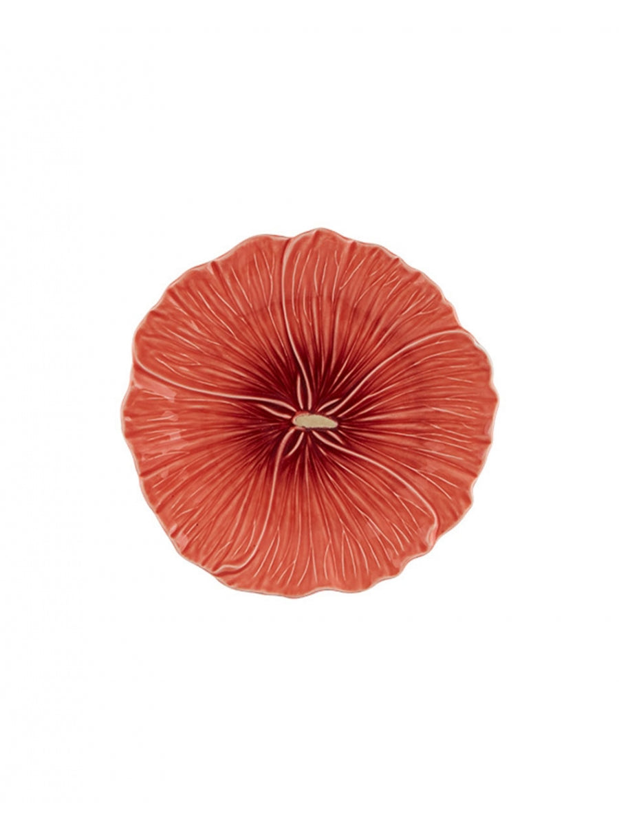 Maria Flor Dessert Plate Hollyhock - Bordallo Pinheiro
