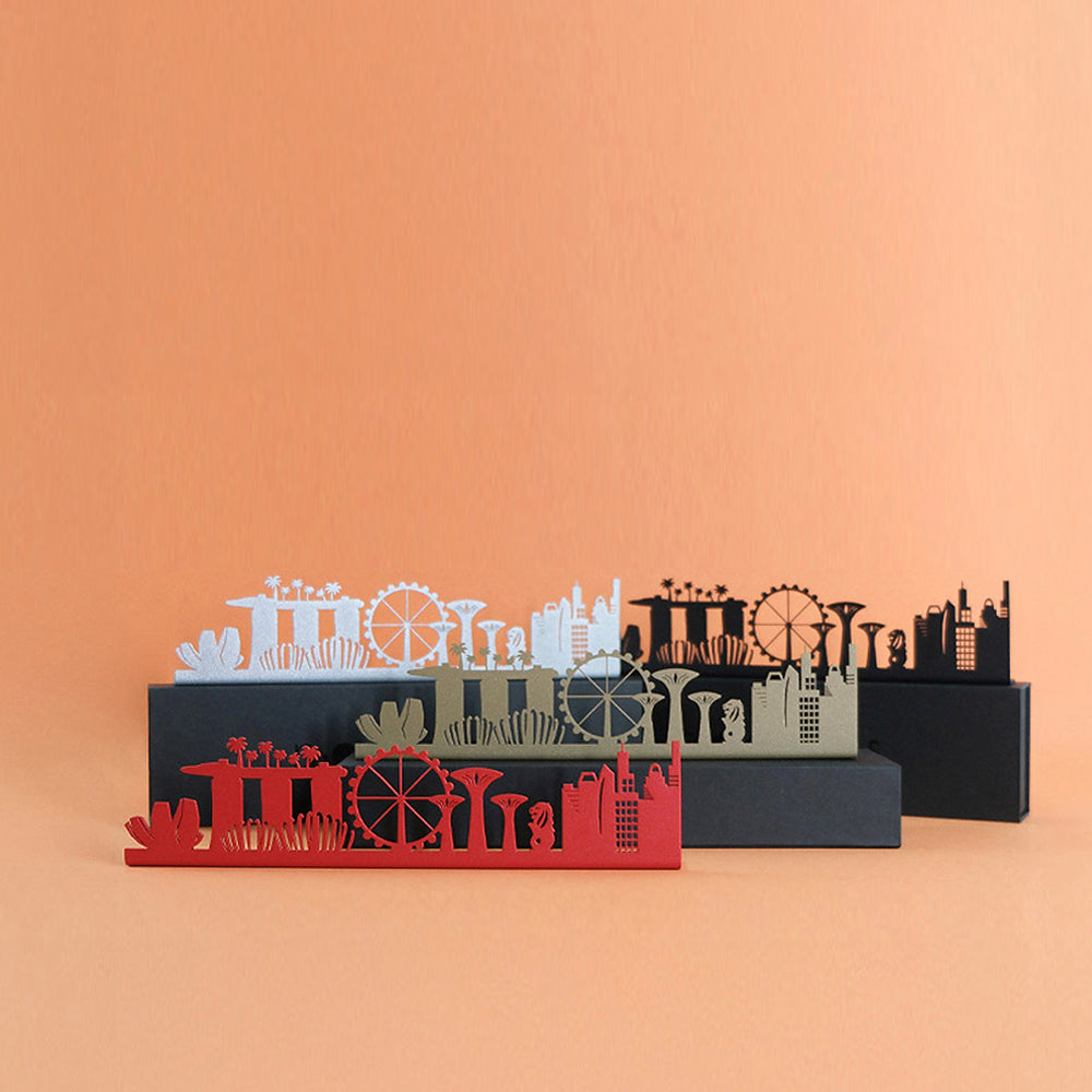 Singapore Skyline - Red