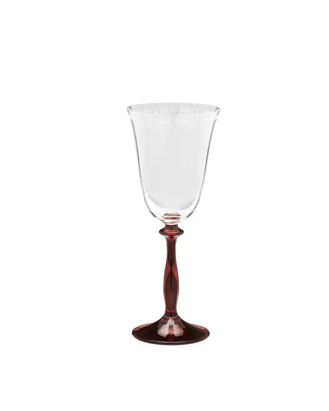 I Love You Wine Glass