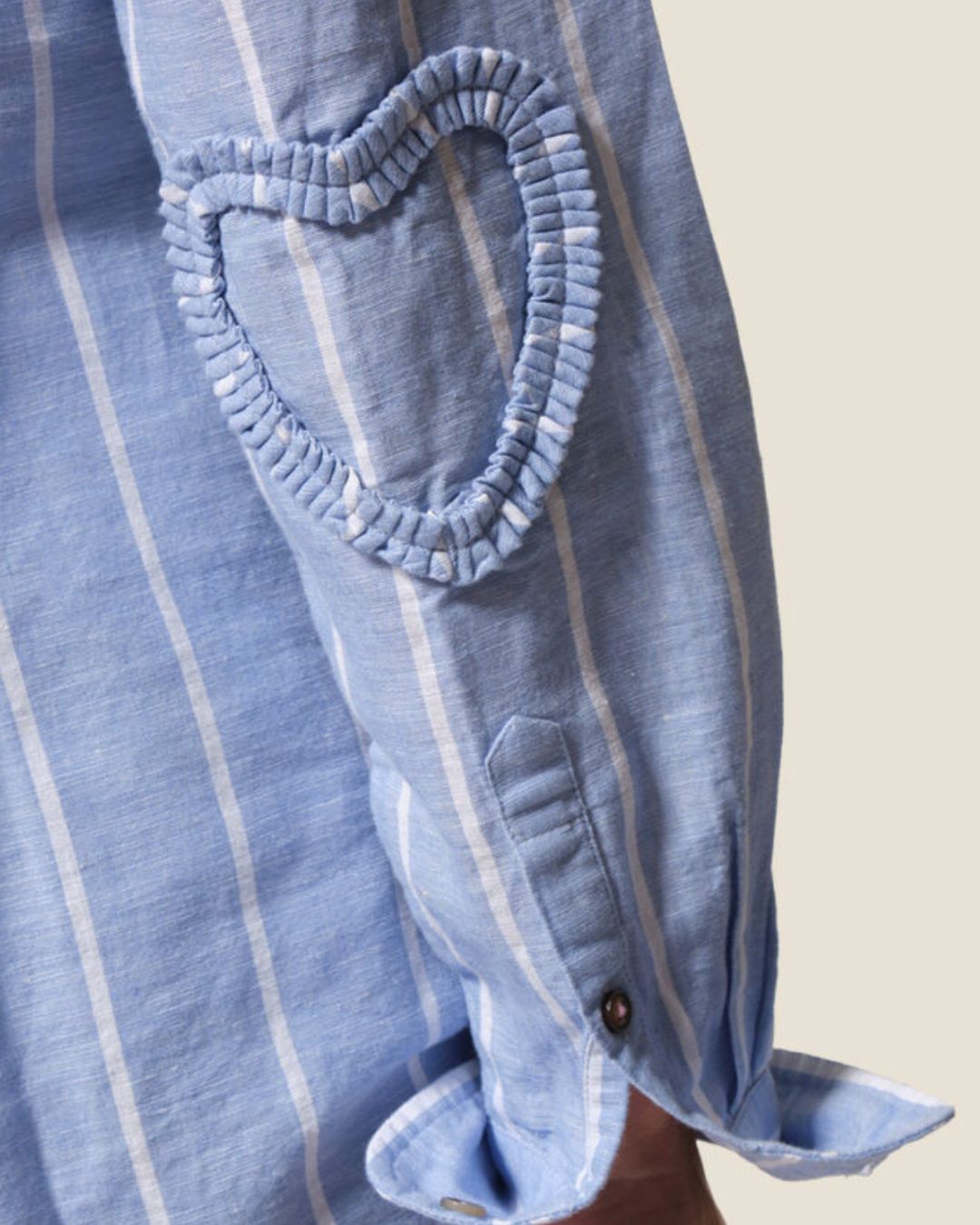 Kasey Stripes Women Shirt Cotton Linen