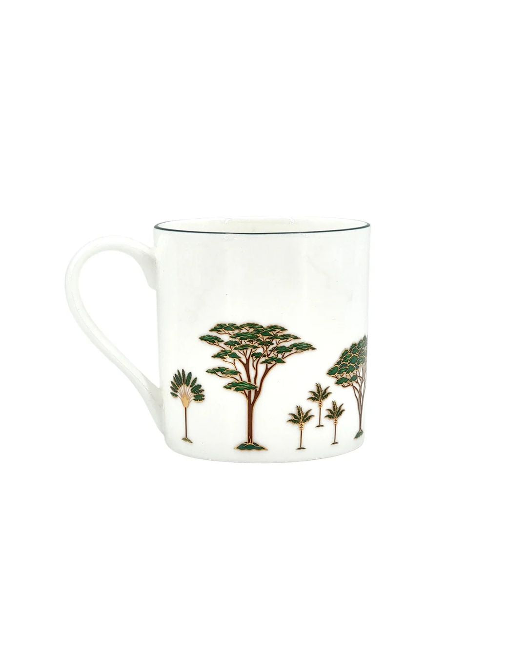 Mug Porcelain Green Tree