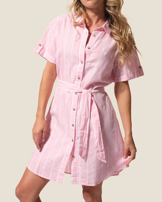 Antona Stripes Shirtwaist Dress