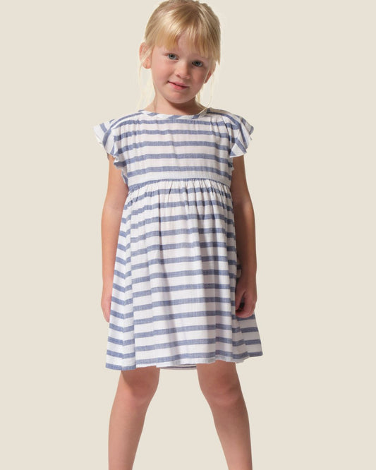 Charlize Stripes Dress – Navy