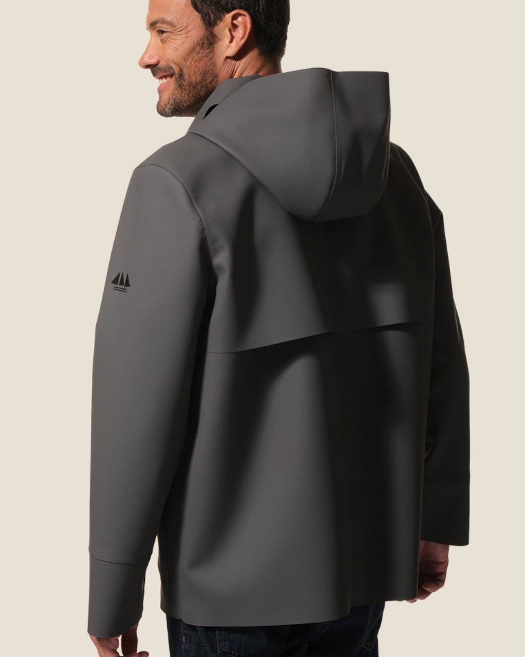 Boston Men's Raincoat Carbone