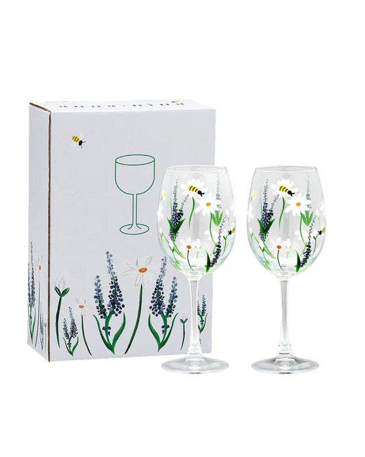 Springtime Toast Wine Glass Set (Set of 2)