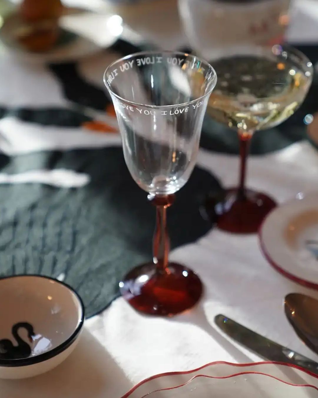 I Love You Wine Glass
