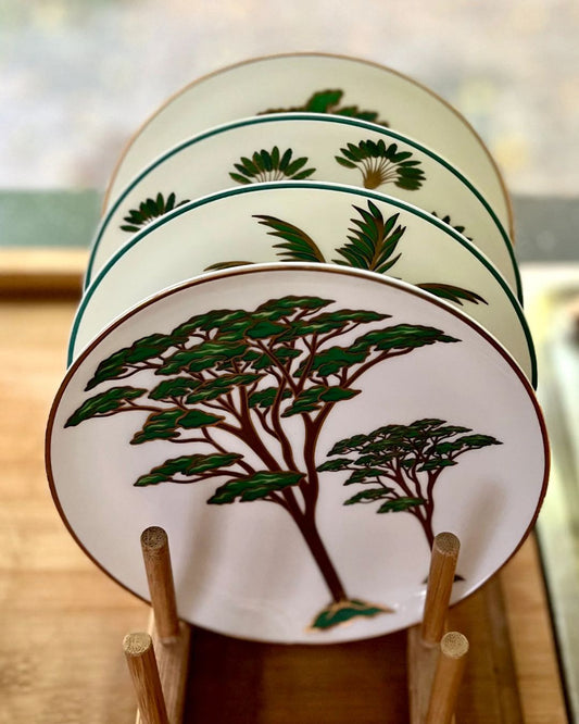 Heritage Tree Plate Set of 4