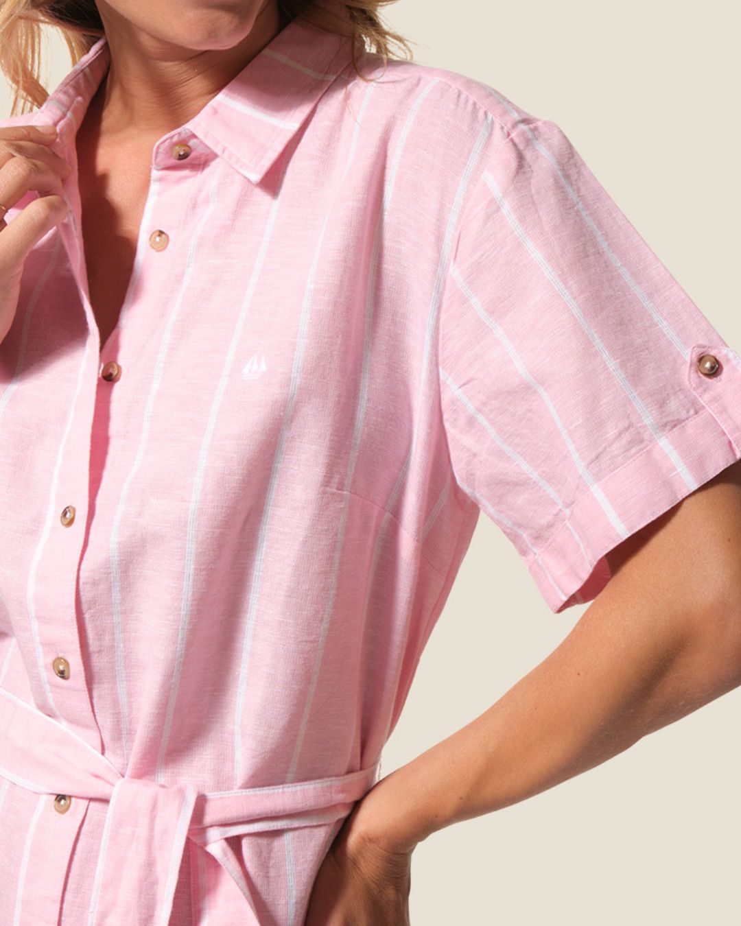Antona Stripes Shirtwaist Dress