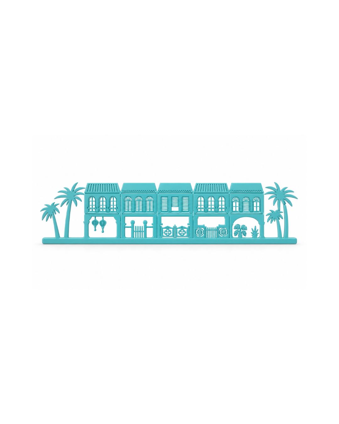 Shophouse Skyline - Blue turquoise
