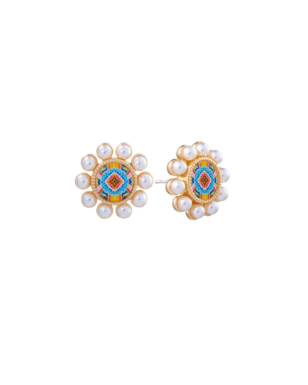 Elysian Pearl Stud Earrings- Dancheong