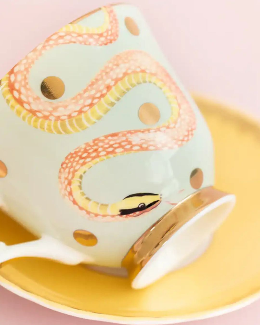 Snakey Teacup & Saucer – Yvonne Ellen