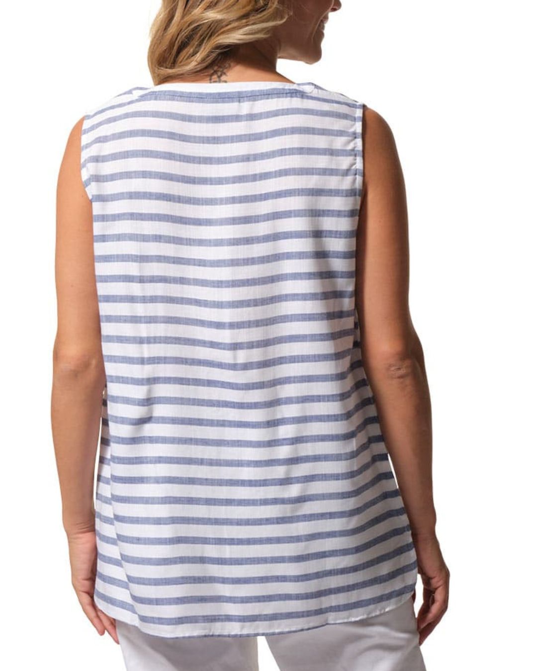 Makamba V-Neck Stripes Women Shirt-Bugatti