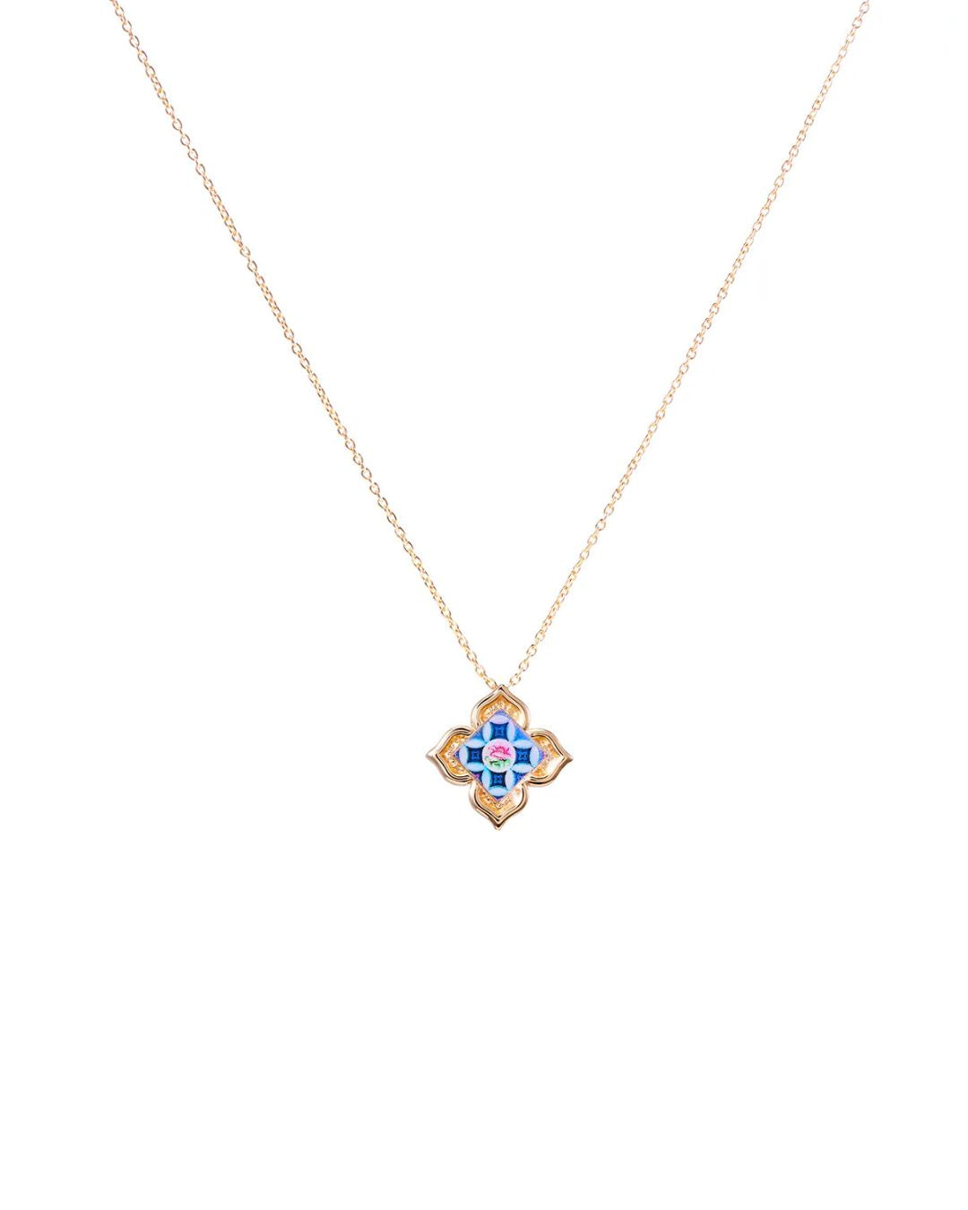 Peranakan Floral Pendant - Violet