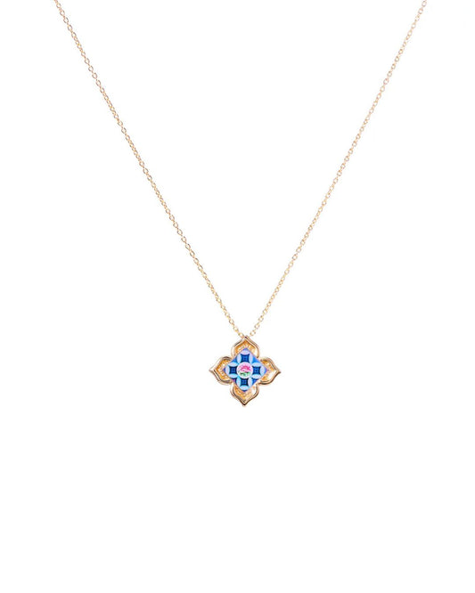 Peranakan Floral Pendant - Violet
