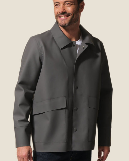 Boston Men's Raincoat Carbone