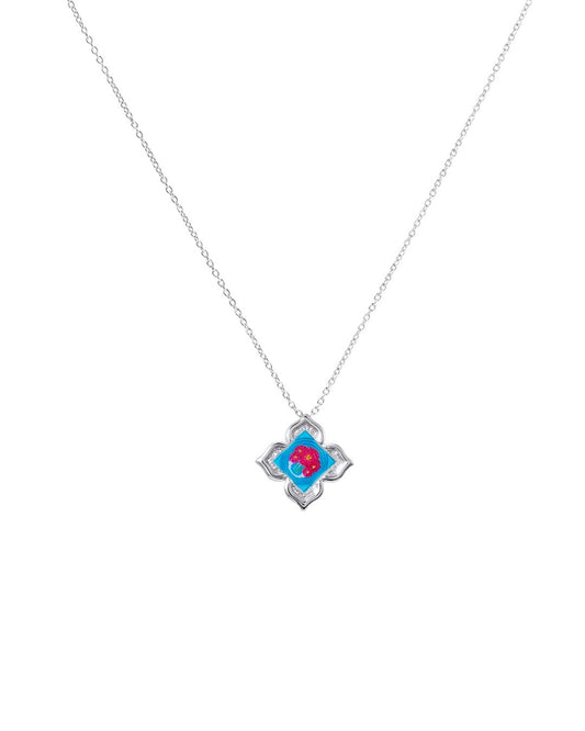 Peranakan Floral Pendant Necklace - Nyra Bloom