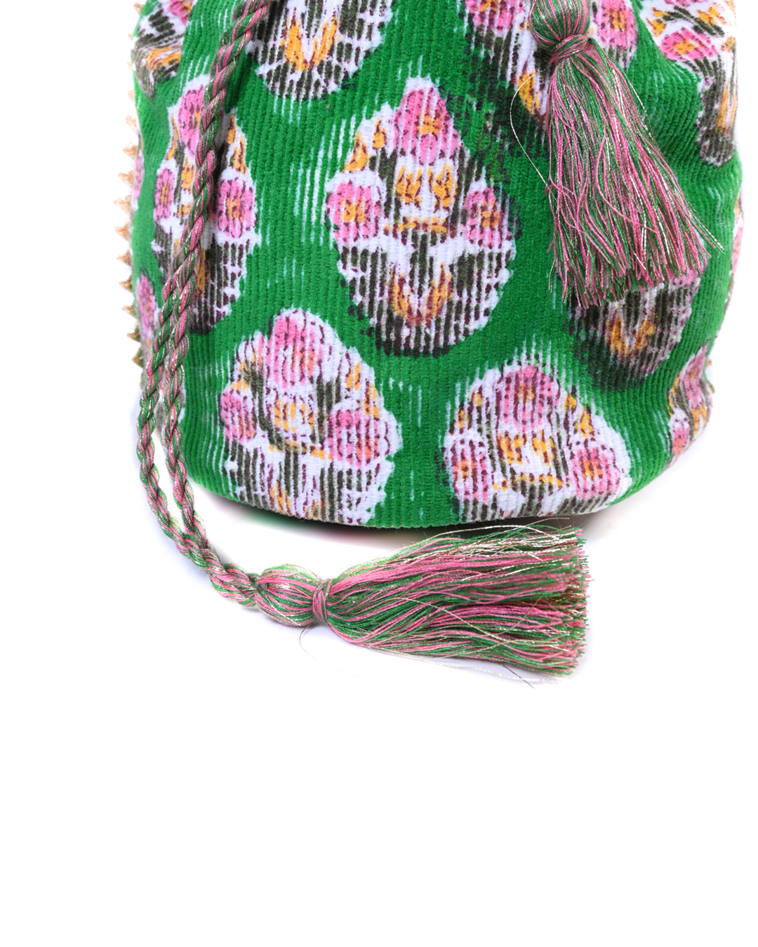 Drawstring Sac - Green Floral