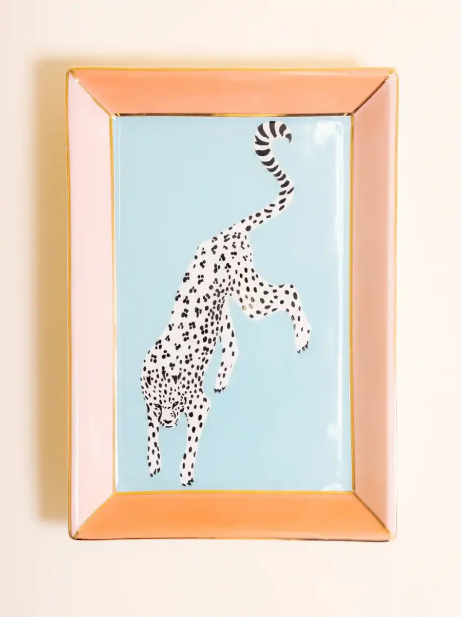 Cheetah Rectangular Trinket Dish  - Yvonne Ellen