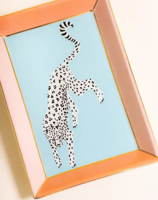 Cheetah Rectangular Trinket Dish  - Yvonne Ellen