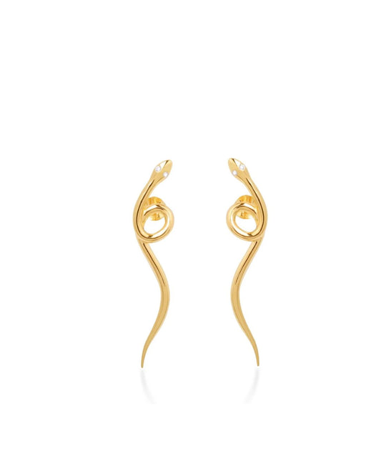 Sleek Serpent Earrings