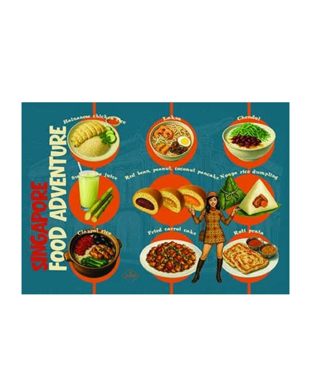 Singapore Food Adventure lady (A6)