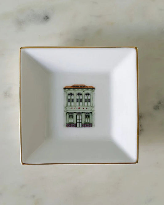 Green Shophouse Trinket Dish
