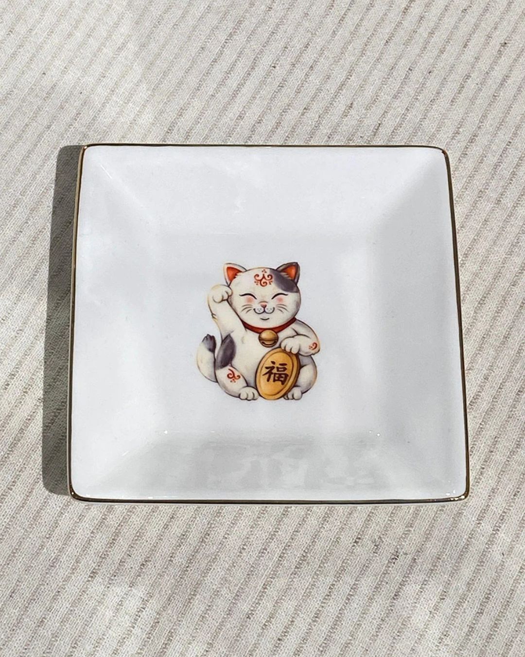 Lucky Cat Trinket Dish
