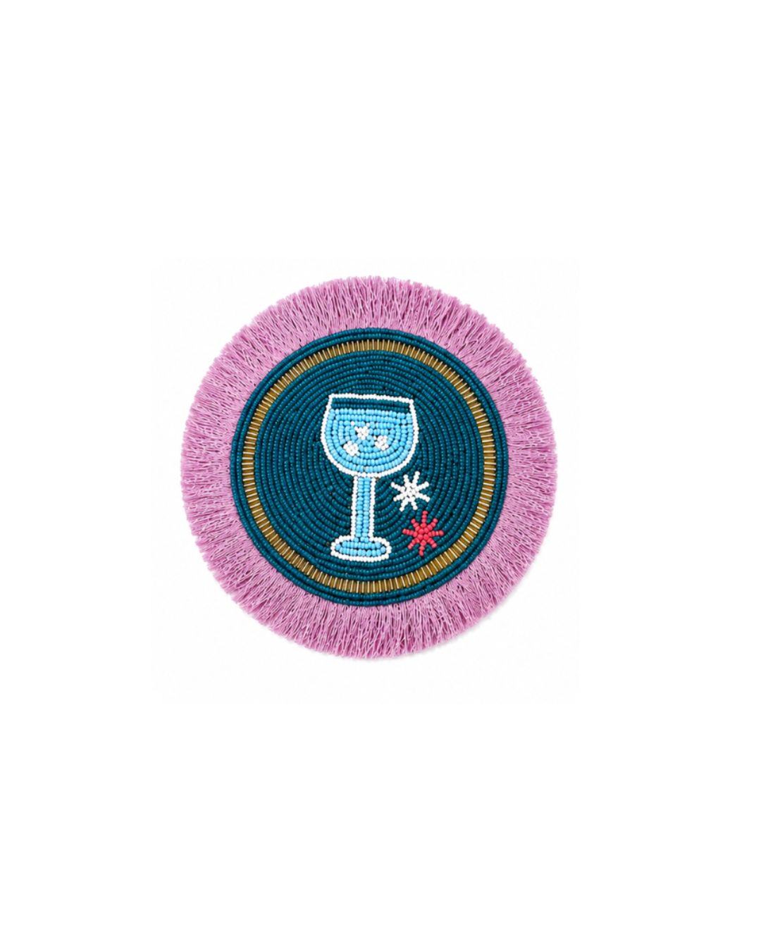 Pink Paloma Beaded Coaster