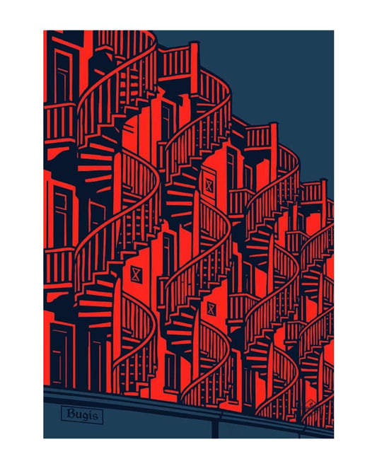 Singapore Bugis Spiral Staircase Orange
