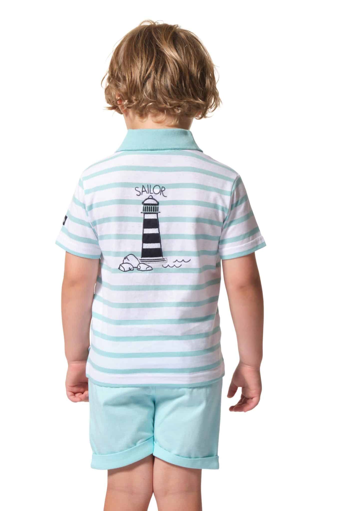 Liven Polo Shirt Boy- Aqua