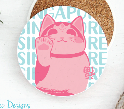 Livac Individual Coaster - Pop-Art - Pink